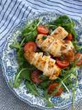 Scharfer Salat mit Tintenfisch