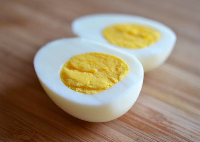 A perfectly hard boiled egg