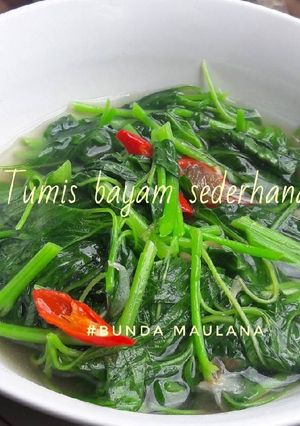 Foto resep Tumis bayam sederhana
