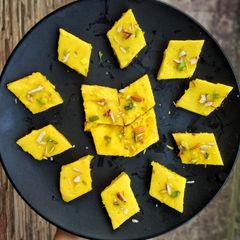 A picture of Mango barfi.