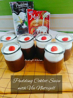 Foto resep Pudding Coklat Susu with Vla Nutrijell
