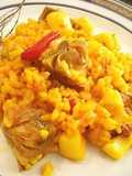 Arroz con sepia y alcachofas