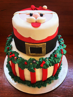 Una foto de Pastel de fondant navideño