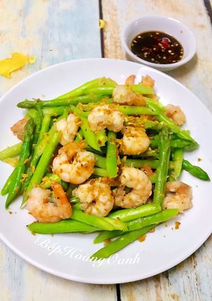 Hình của món Măng Tây Xào Tôm.