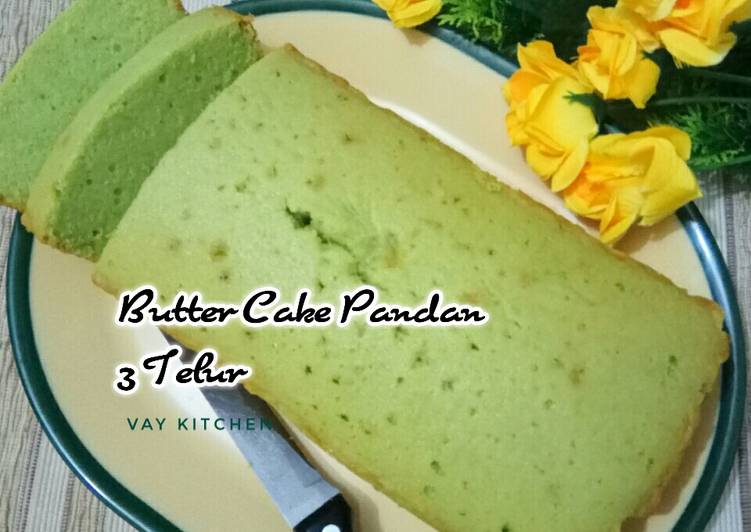 Cara Memasak Butter Cake Pandan 3 Telur Oven Tangkring farah quinn