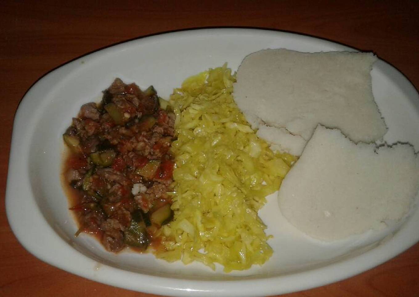 Beef & steam cabbages