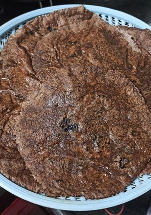 A picture of Nanchni chi bhakri Ragi roti.