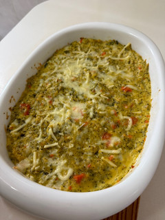 Una foto de Pastel de brócoli, coliflor y zanahoria