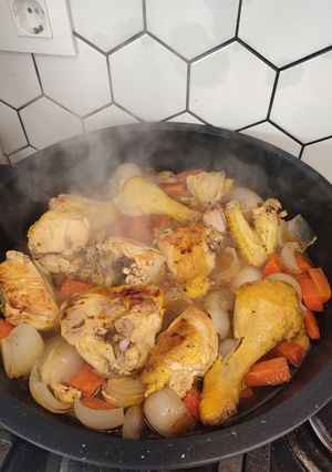 Una foto de Pollo a la cerveza
