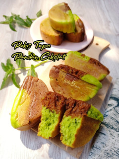 Foto resep 896. Pukis Tape Pandan Cokelat Lembut