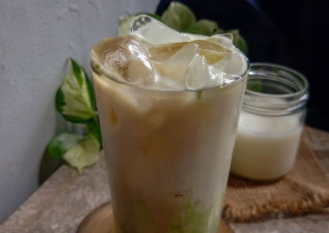 Resep Matcha Milk Coffee Ice Anti Gagal