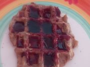 Una foto de waffles con harina de arroz