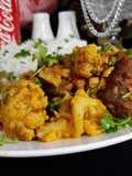 Gobi, gosht and ublay Chawel