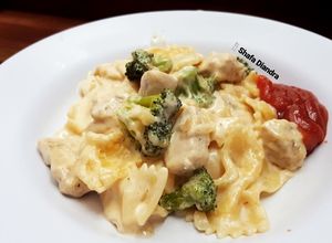 Foto resep Chicken & Broccoli Creamy Farfalle🇮🇹 (no bake #pasta)