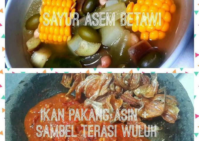 Sayur Asem + Ikan Asin + Sambel Terasi