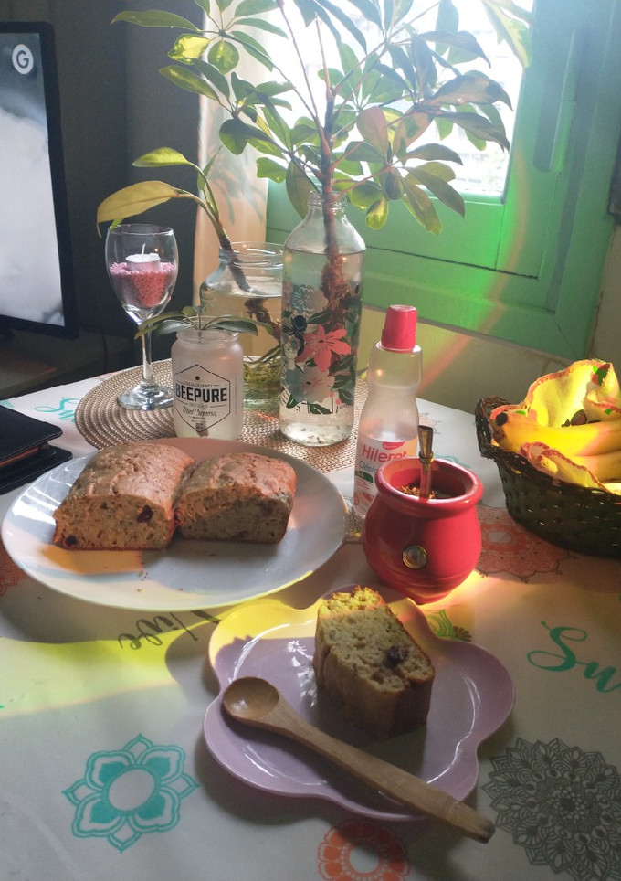 Una foto de Budín integral saludable de manzana y limón ^^