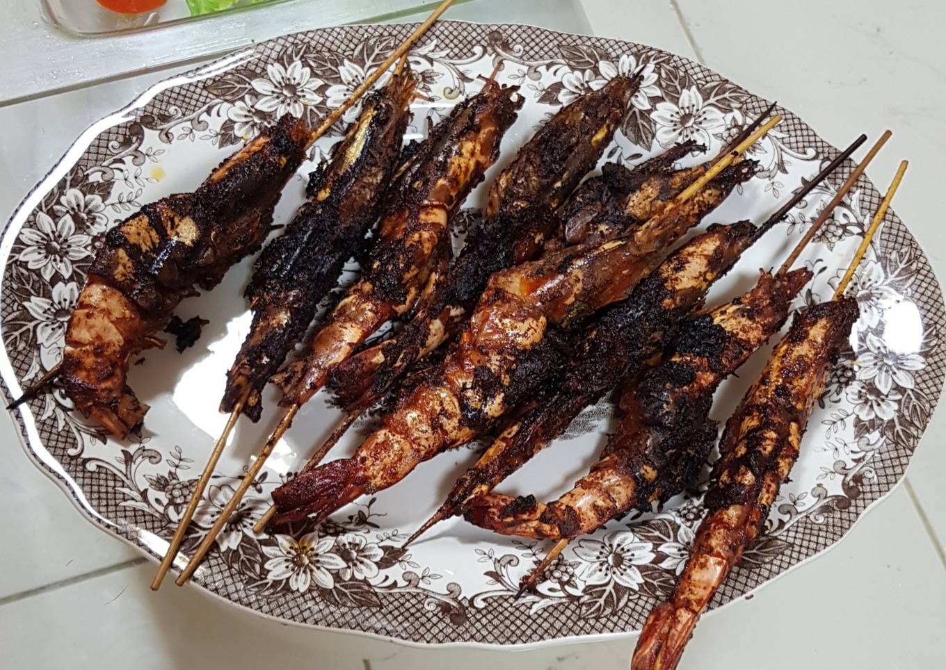 Spicy tandoori Tiger Prawns