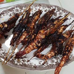 A picture of Spicy tandoori Tiger Prawns.