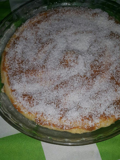 Una foto de Brownie de coco al microondas