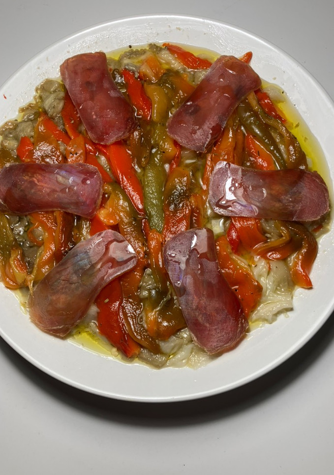 Una foto de Esgarrat en airfryer con mojama