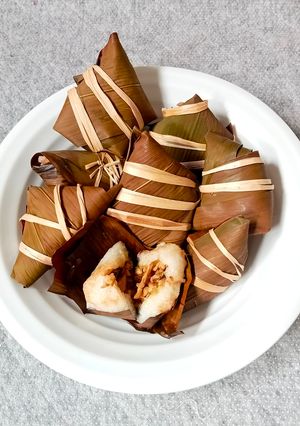 Foto resep Bacang Ketan Isi Ayam Jamur