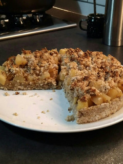 Una foto de Torta vegana de manzana