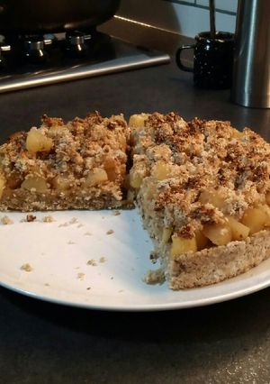 Una foto de Torta vegana de manzana