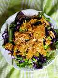 Misticanza, edamame e platano