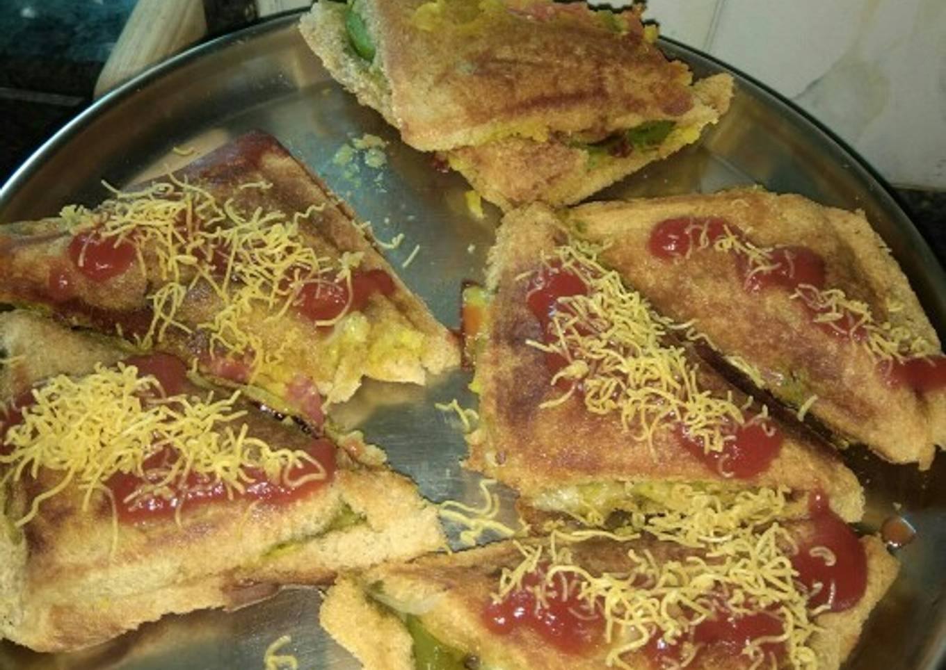 Grilled Brown Bread veg cheese Sandwich