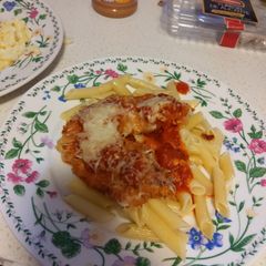 Chicken parmesan A picture of Chicken parmesan.