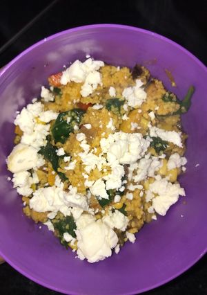 A picture of Vitamin packed Cous cous lunch.