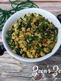 Anda Bhurji with Fresh Drumstick Leaves