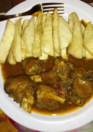 A picture of Fried yam.