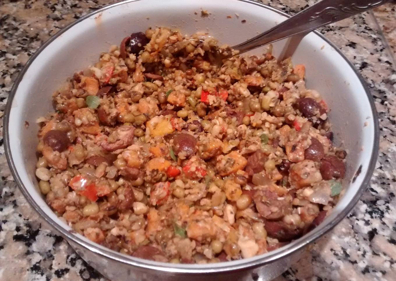 Relleno para empanadas con porotos mung
