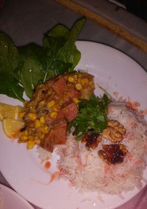 صورة لوصفة طبق اللحمة و الرز