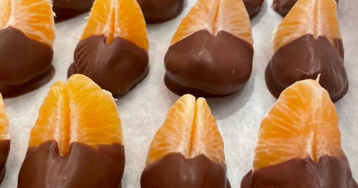 Chocolate dipped Mandarin Oranges🍊🍫 Recipe by Mad Cook Cookpad