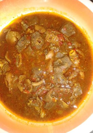 A picture of Offal pepper soup.