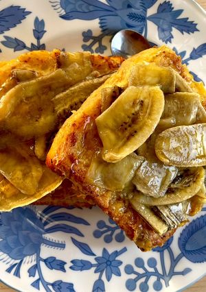 รูปของ เฟรนช์โทสต์แบบรวบรัดเคลียร์วัตถุดิบ🍞🍌🧈