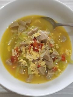 Foto resep Tumis labu siam mix telur & bakso