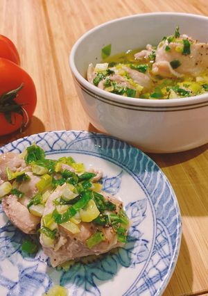 蔥油胡椒雞腿肉 的食譜成品照片