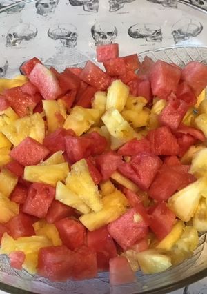 Une photo de Salade d'ananas et pastèque