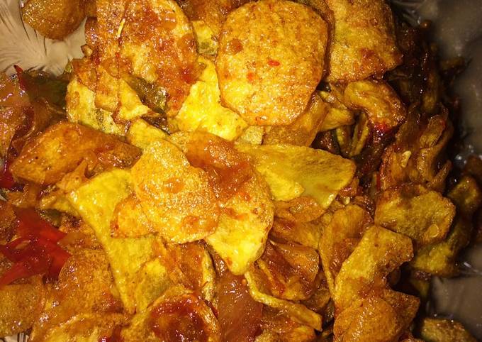 Resep Keripik Kentang Pedas Manis Oleh Faizah17 Cookpad