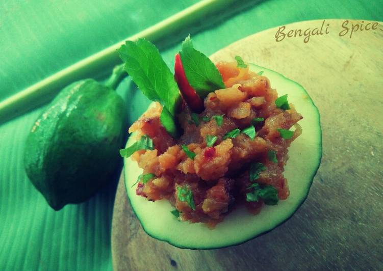 Bangladeshi Green and unripened papaya chutney/Bharta Recipe