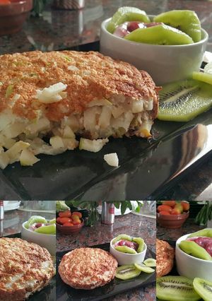 Una foto de Tortilla fit de manzana y canela