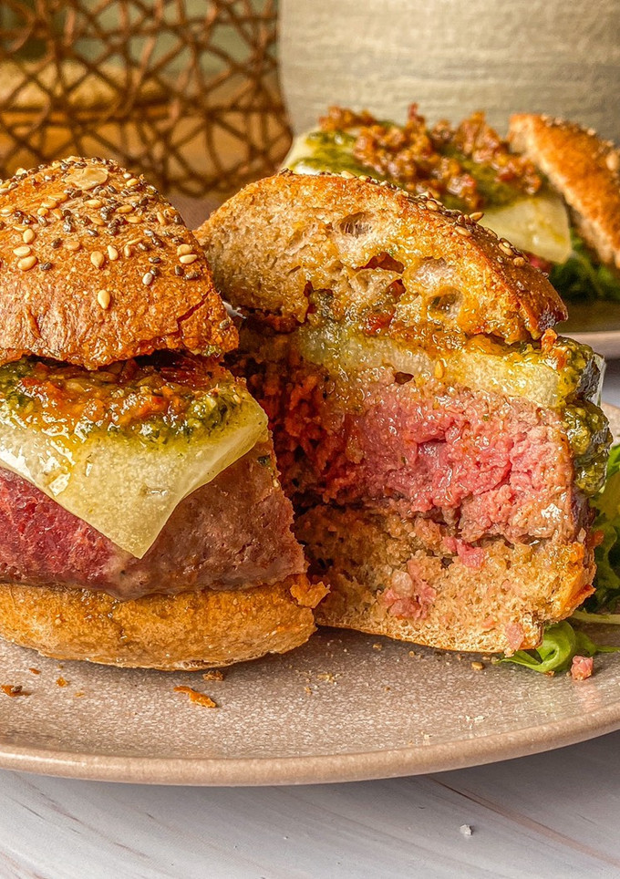 Una foto de Hamburguesas con pan casero