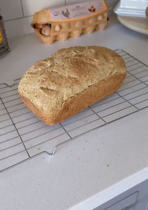 A picture of Reused homebrew spent grain for fresh bread🍺🍞.