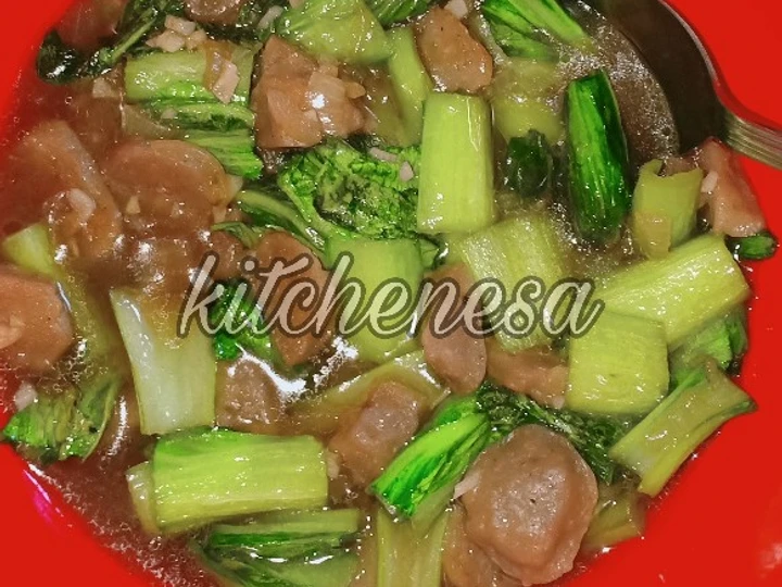 Langkah Gampang Membikin Resep Tumis Sawi Pentol yang Lezat Sekali Anti Ribet, Bikin Ngiler