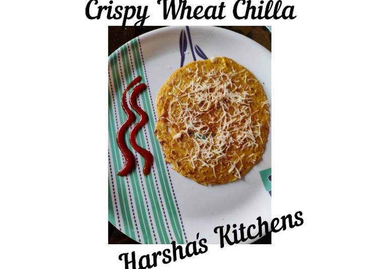 Simple Way to Prepare Super Quick Homemade Crispy Wheat chilla