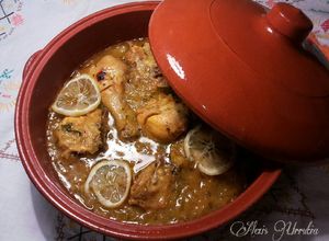 Una foto de Cazuela de pollo encebollado al limón