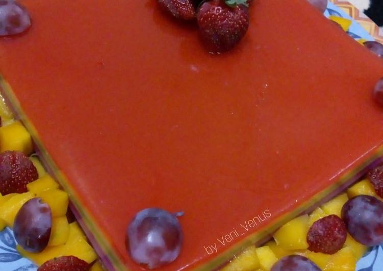 Tart Puding Mangga Rainbow